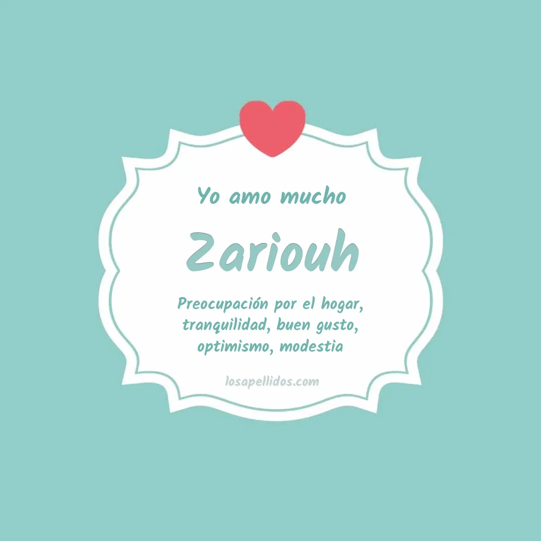 Yo amo mucho Zariouh