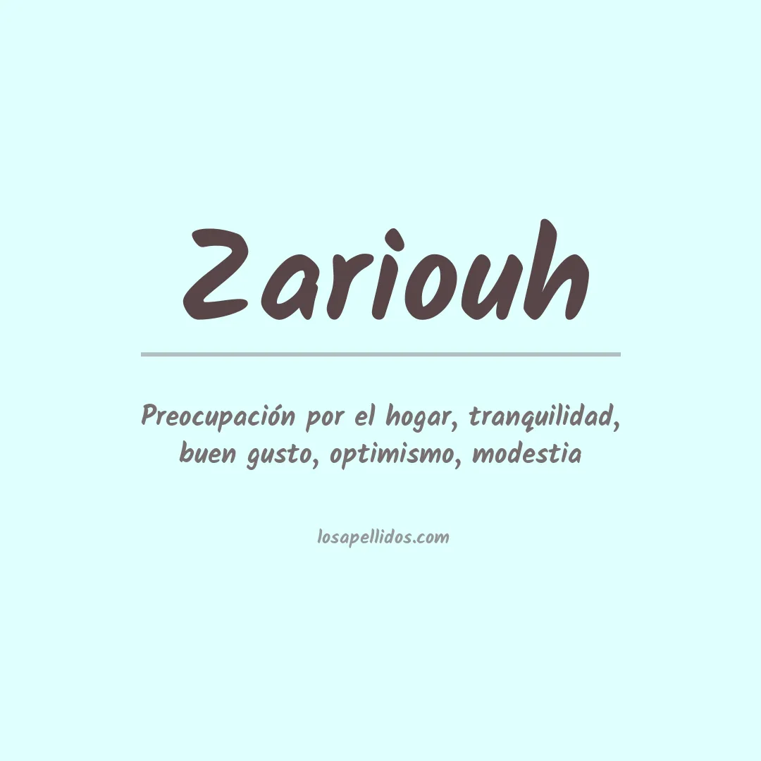 Apellido Zariouh