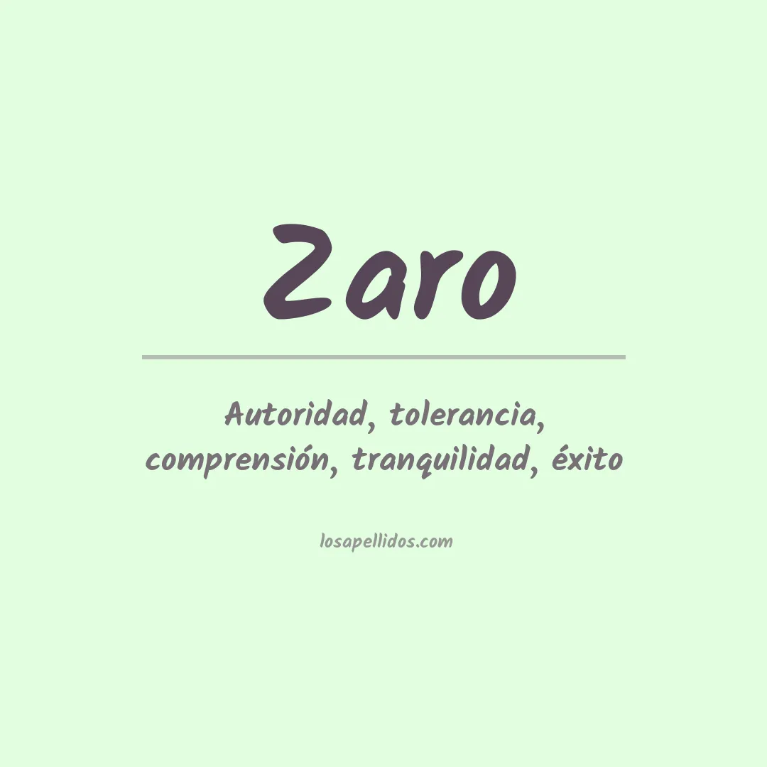 Apellido Zaro