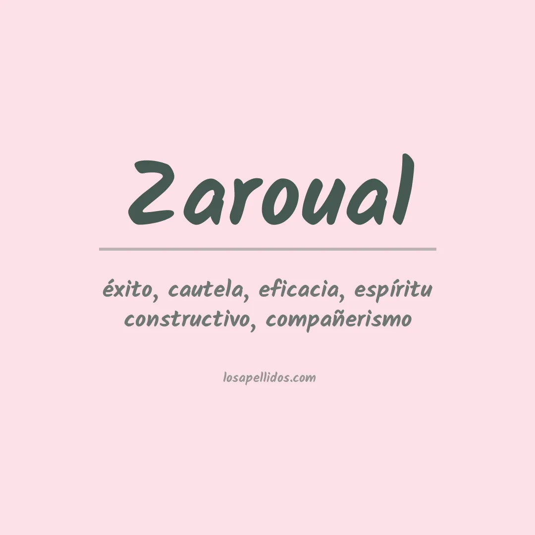 Apellido Zaroual