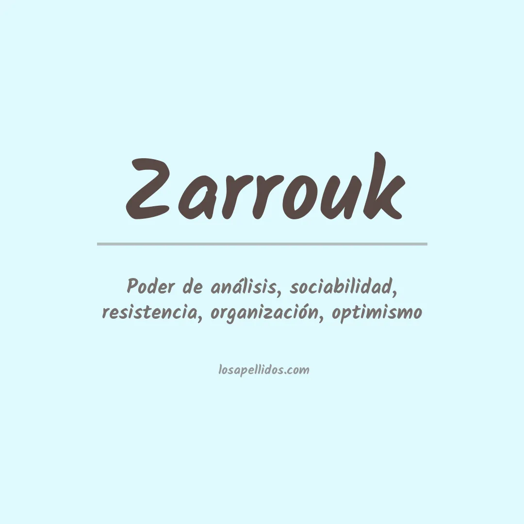 Apellido Zarrouk