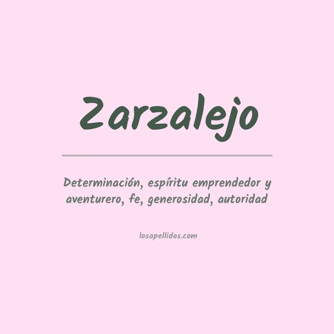 Significado del Apellido Zarzalejo