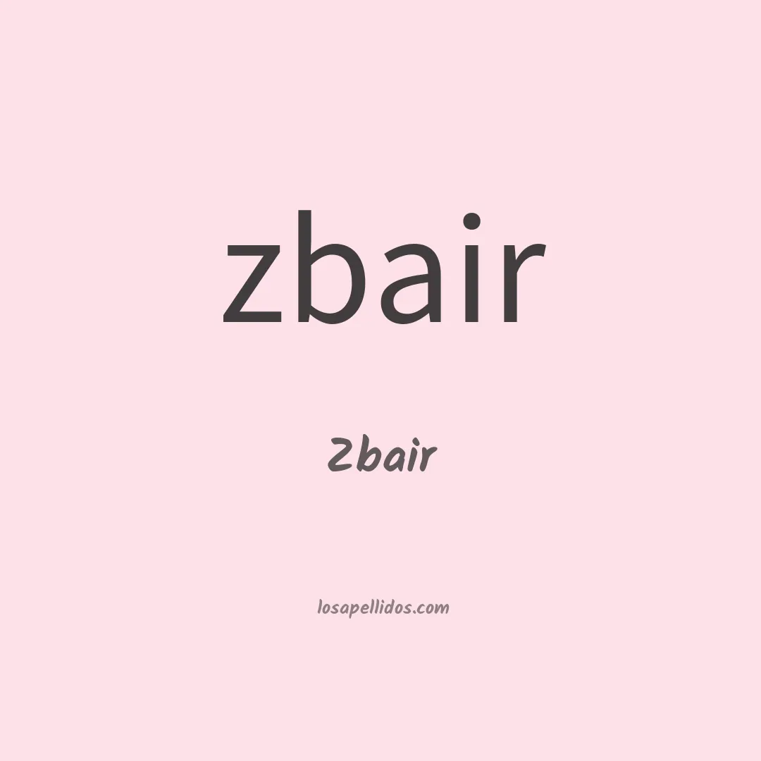 Zbair en chino