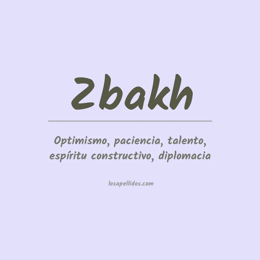 Apellido Zbakh