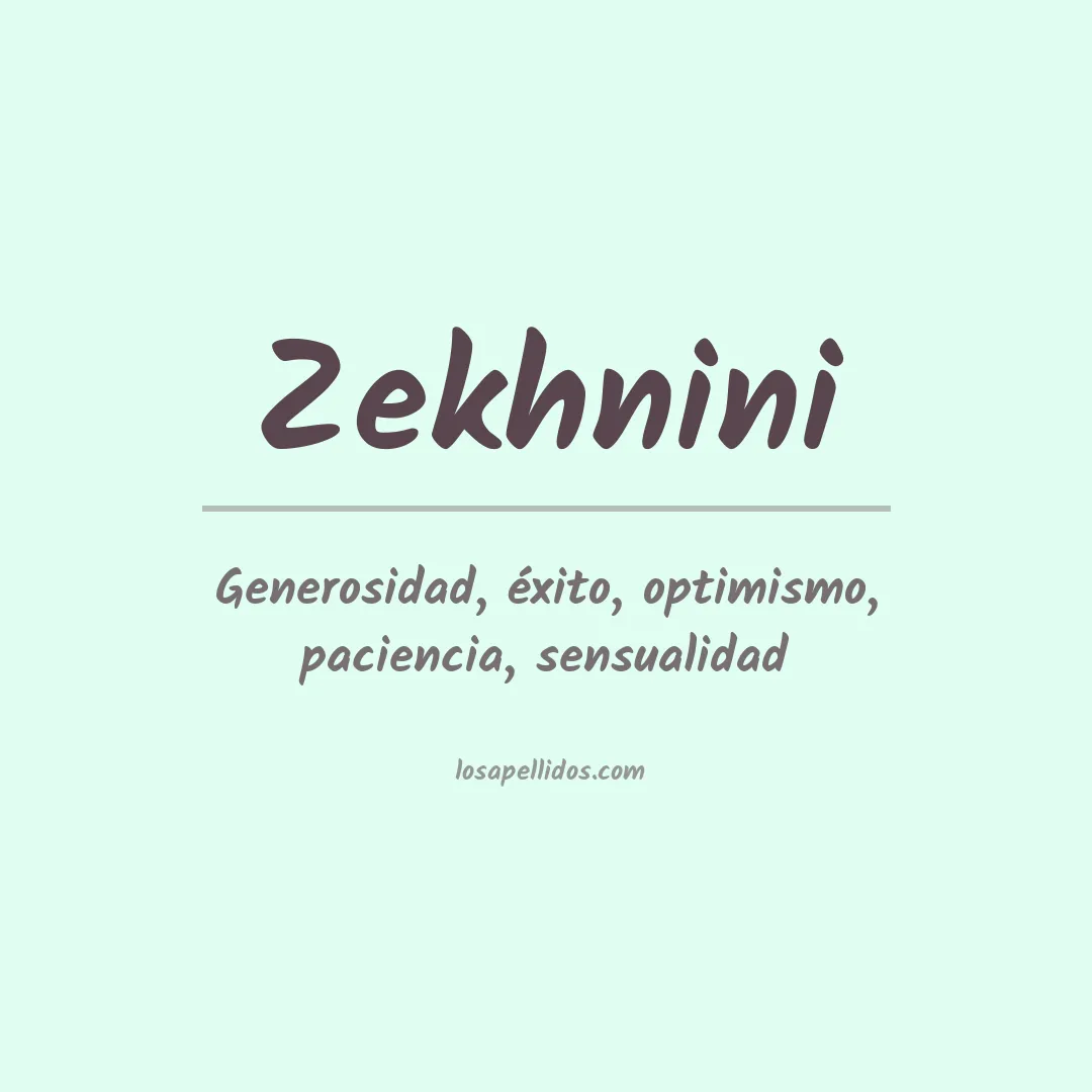 Apellido Zekhnini