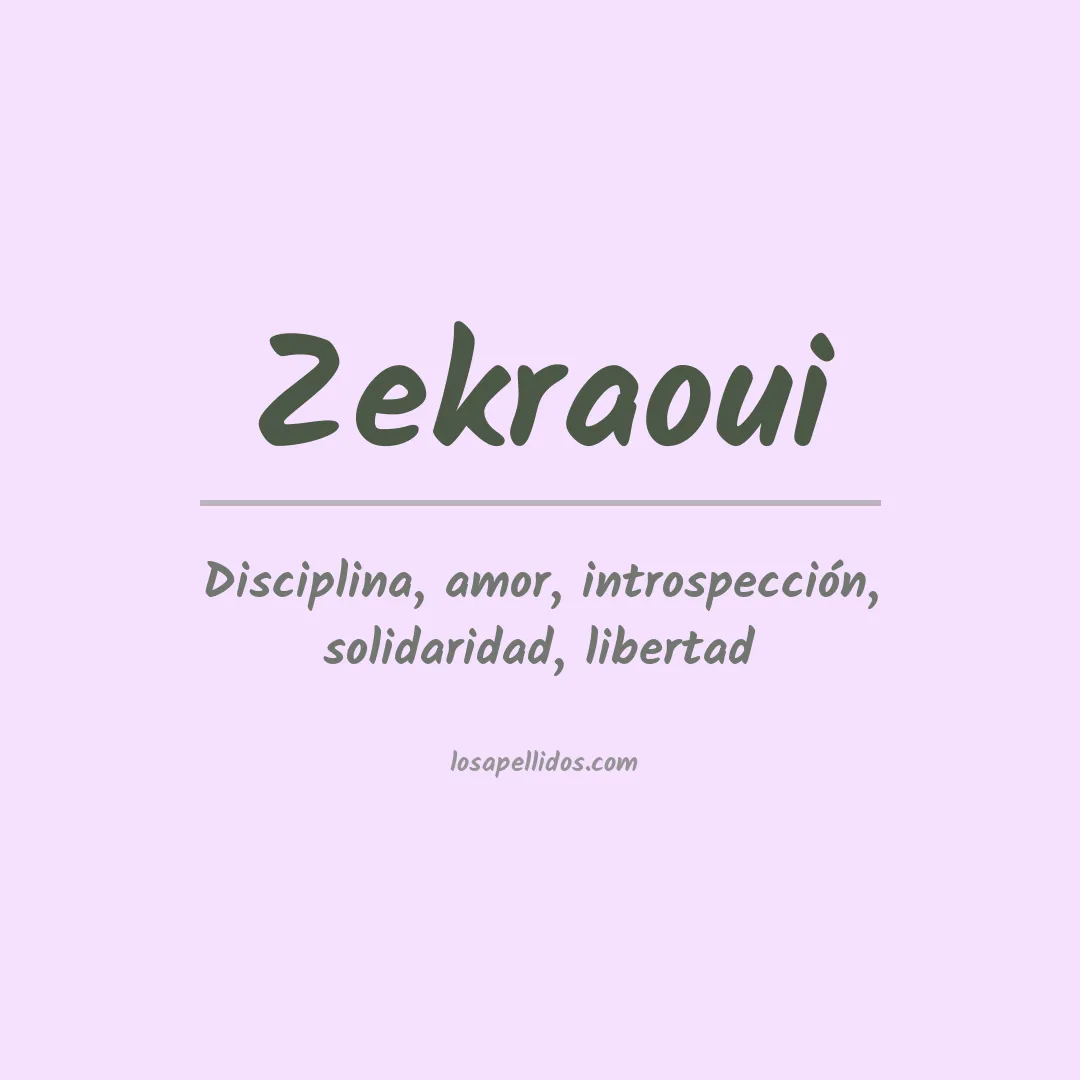 Apellido Zekraoui