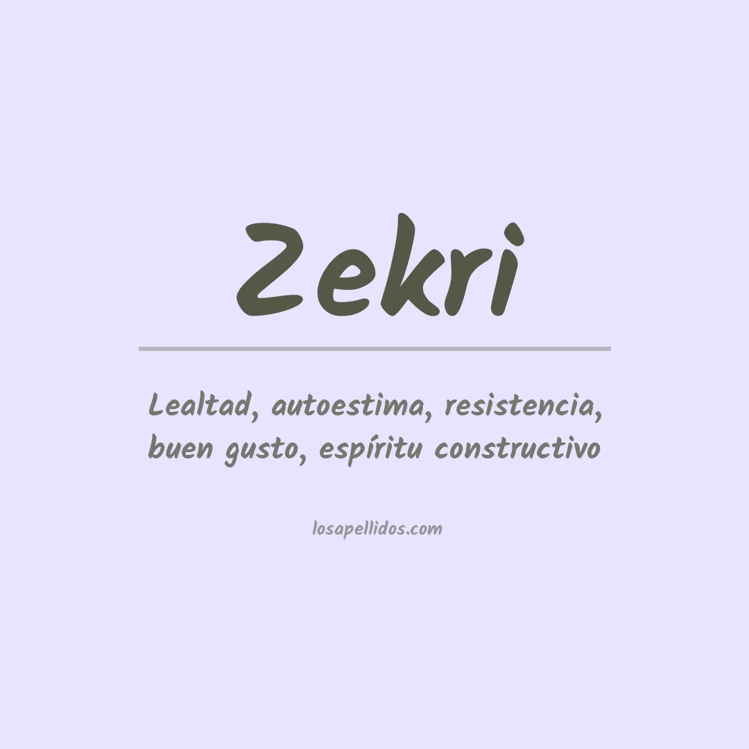 Apellido Zekri