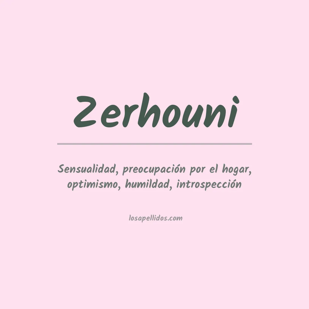 Apellido Zerhouni
