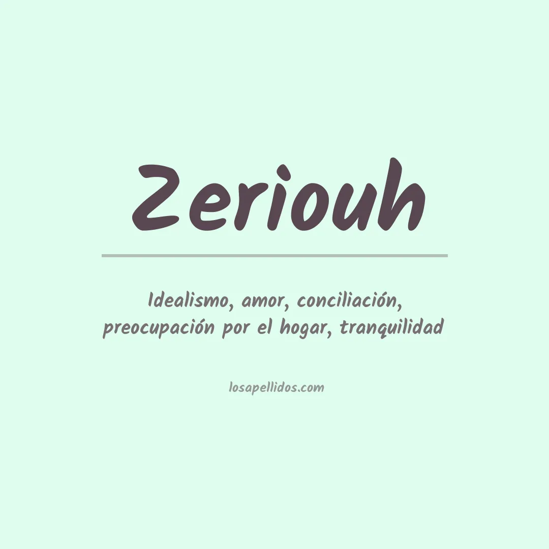 Apellido Zeriouh