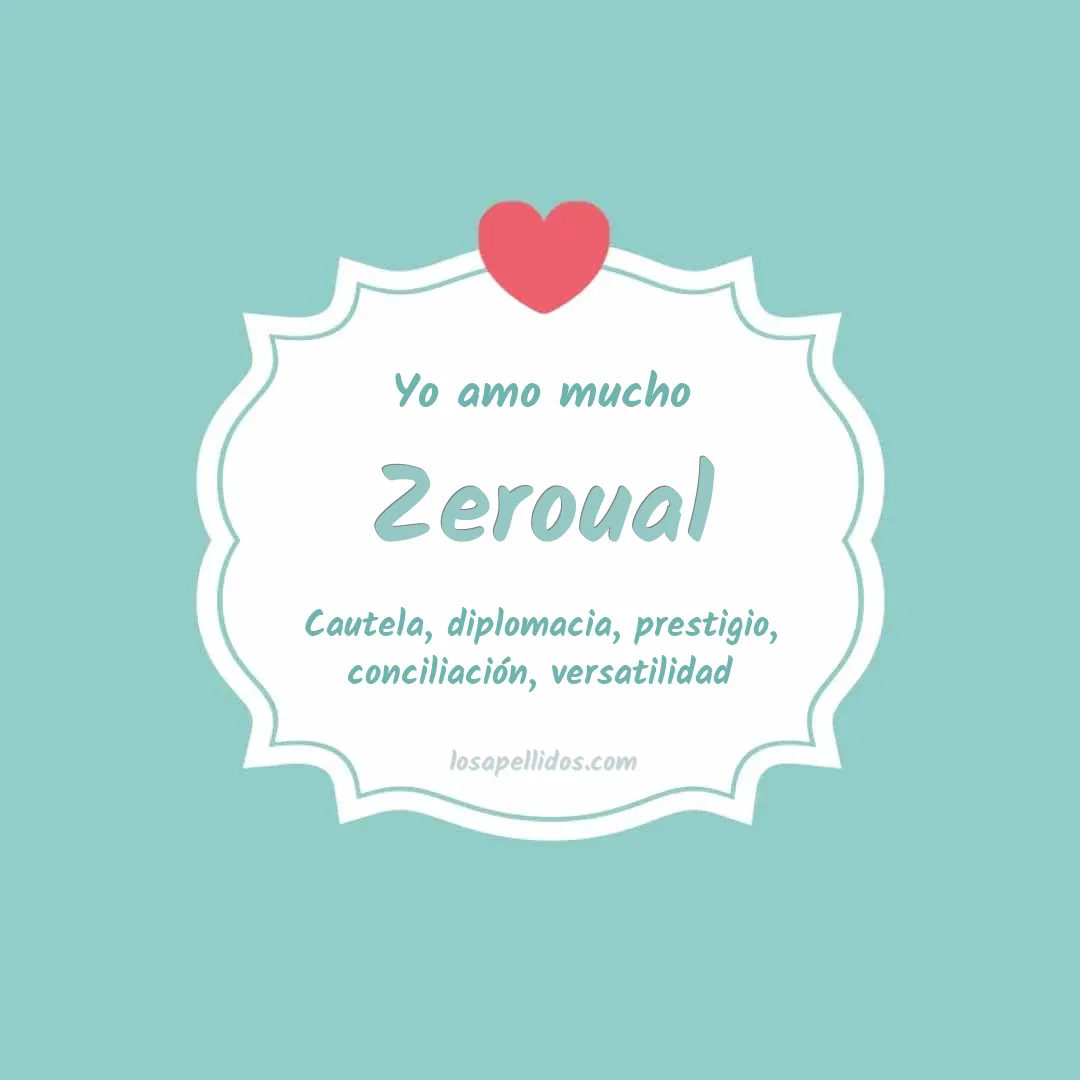 Yo amo mucho Zeroual
