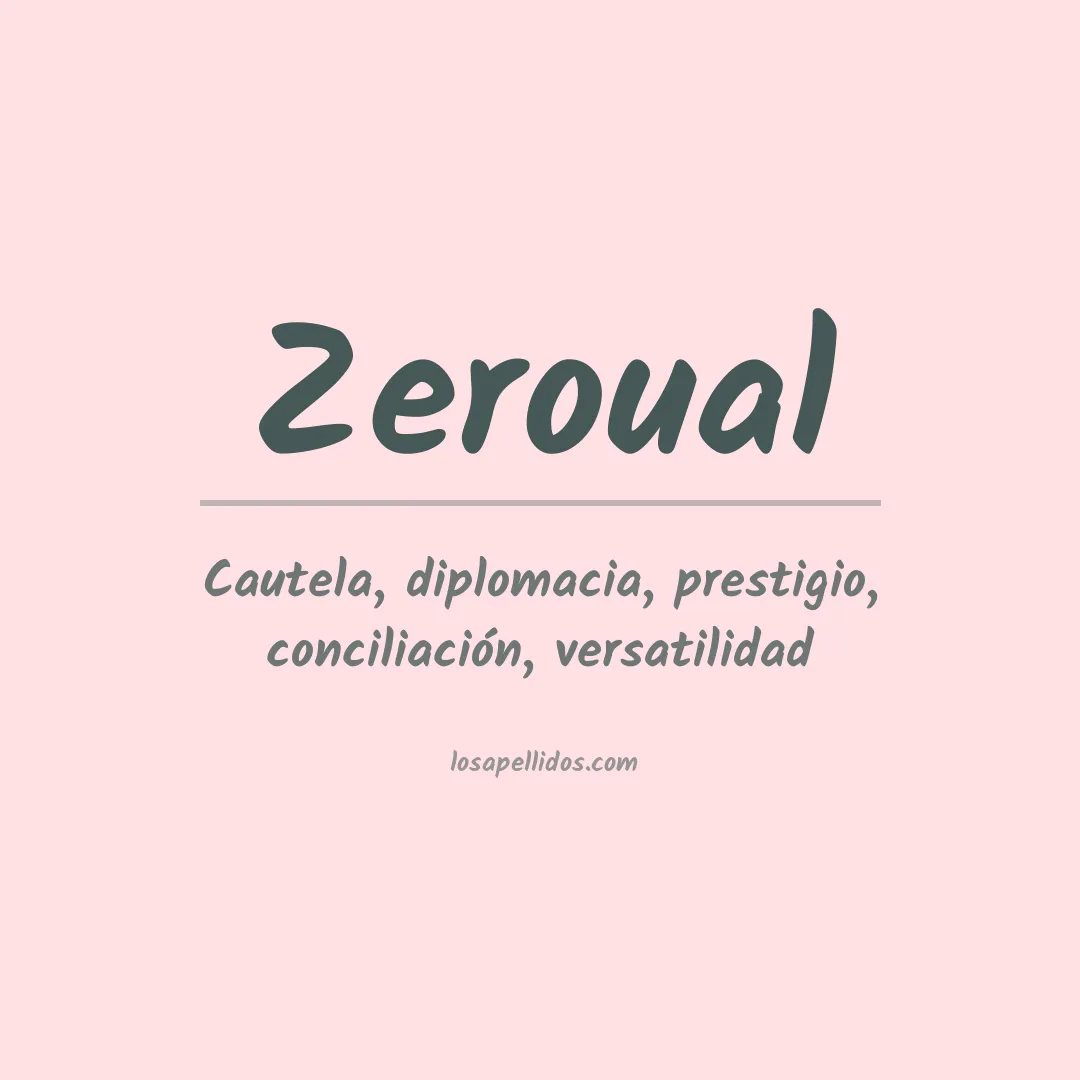 Apellido Zeroual