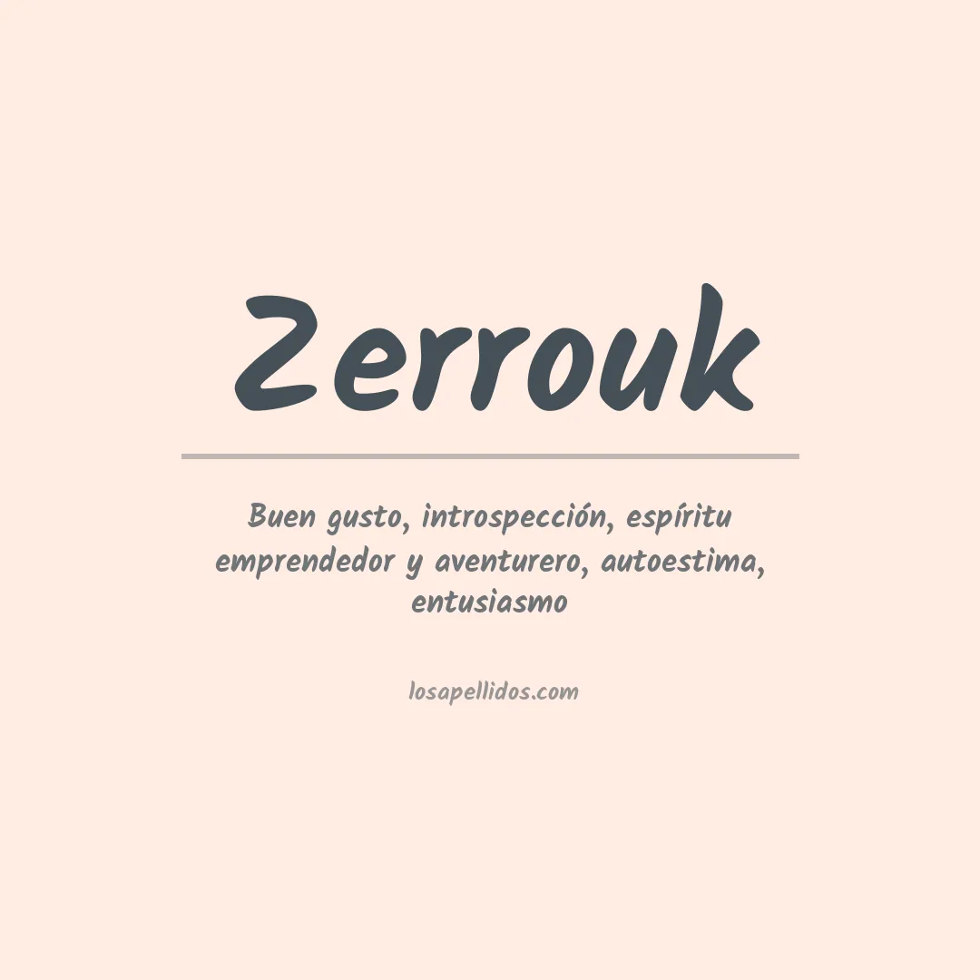 Apellido Zerrouk