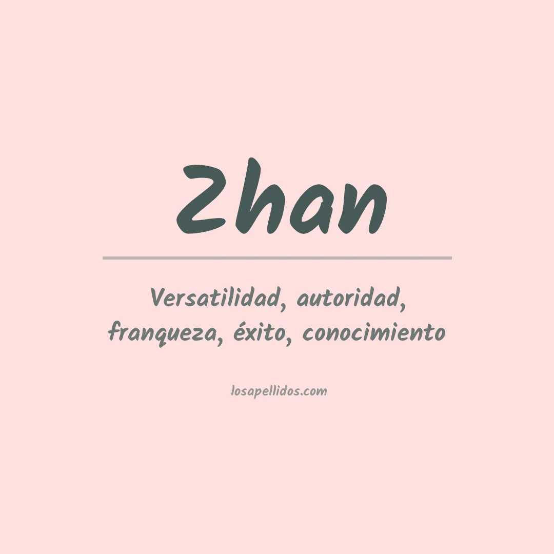 Apellido Zhan