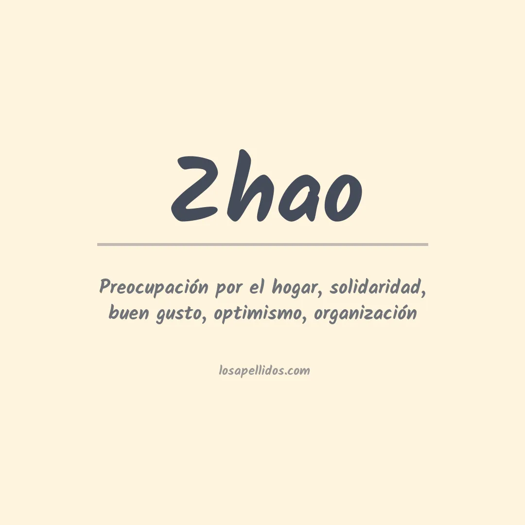 Apellido Zhao