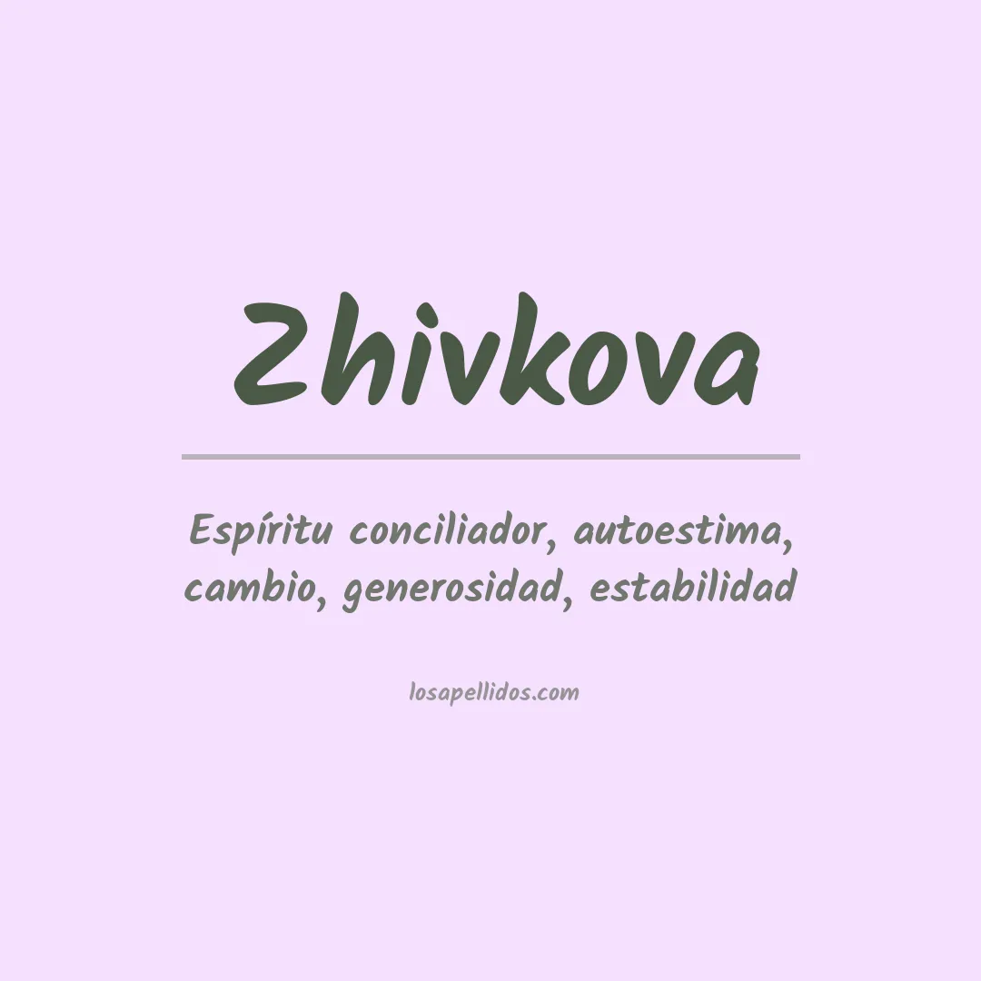 Apellido Zhivkova