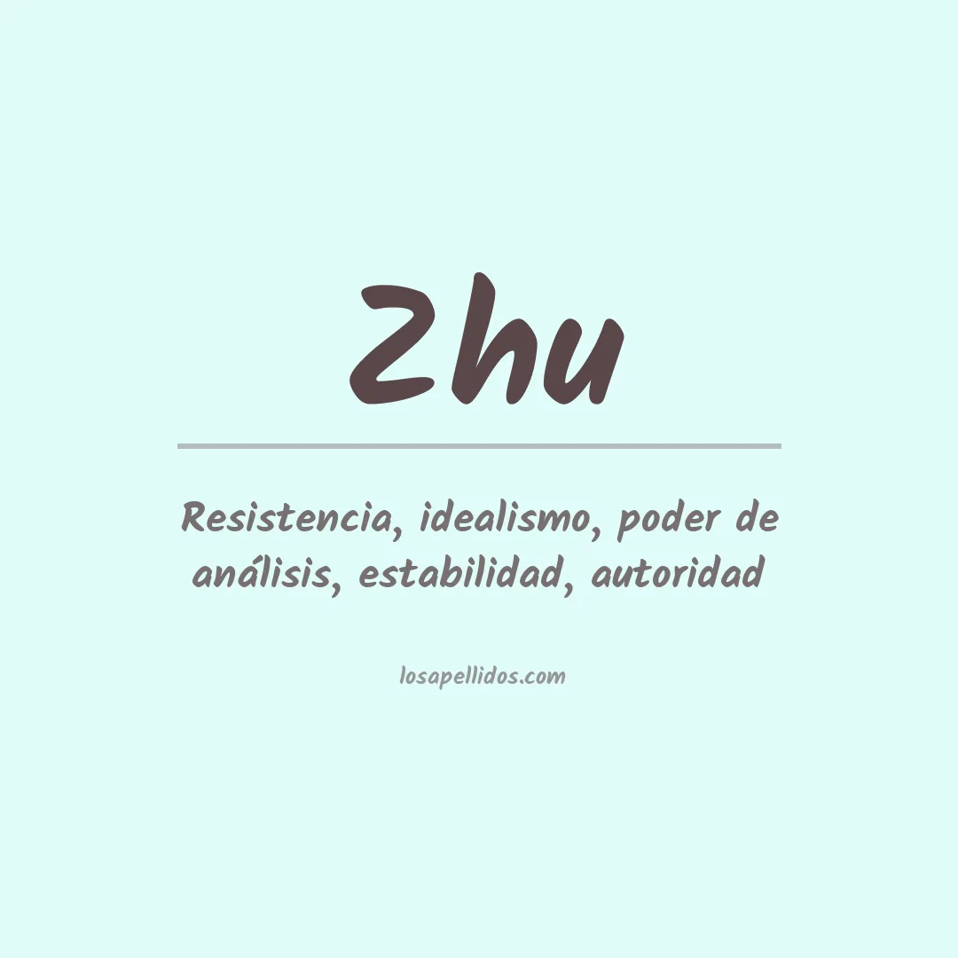 Apellido Zhu