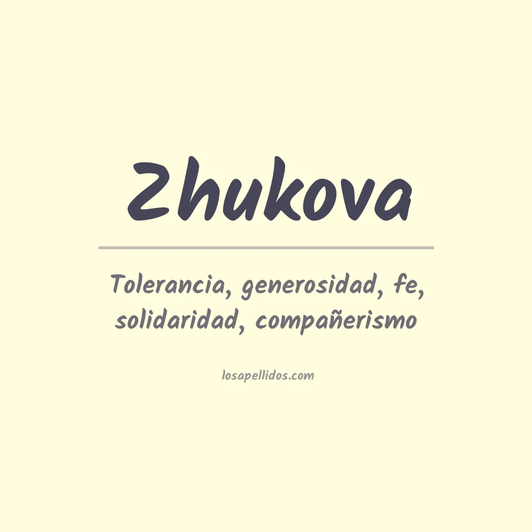 Apellido Zhukova