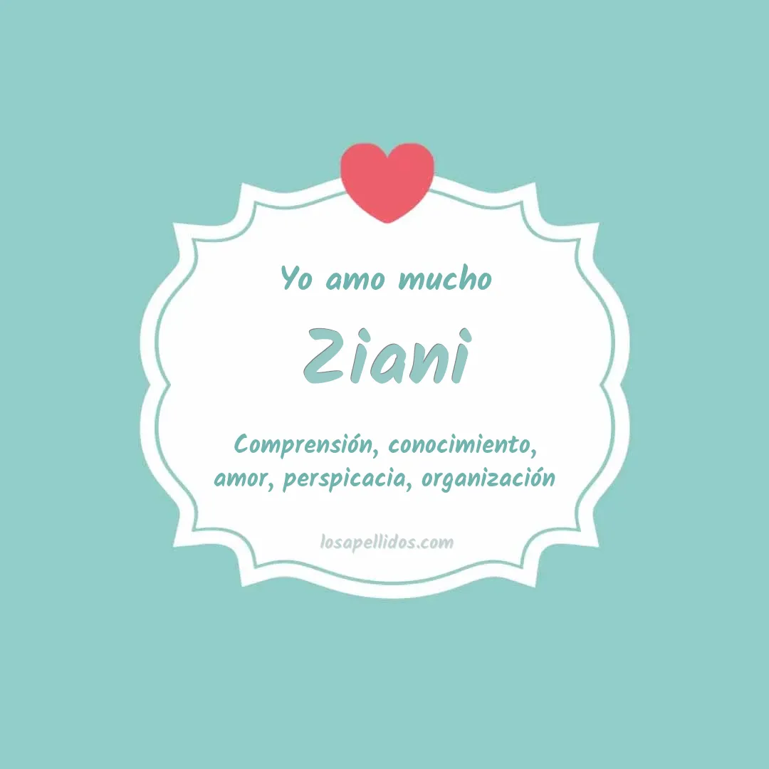 Yo amo mucho Ziani