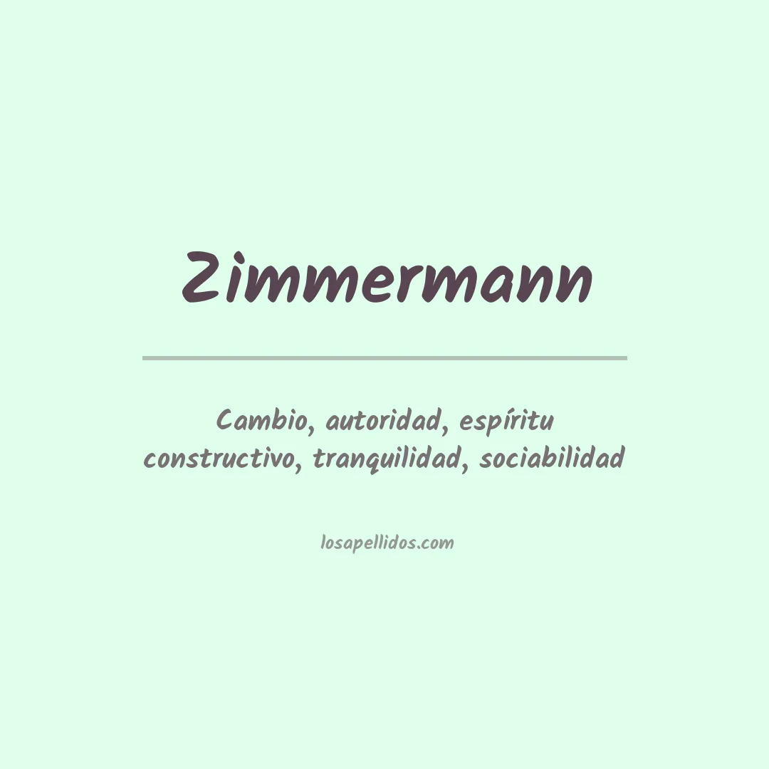 Apellido Zimmermann