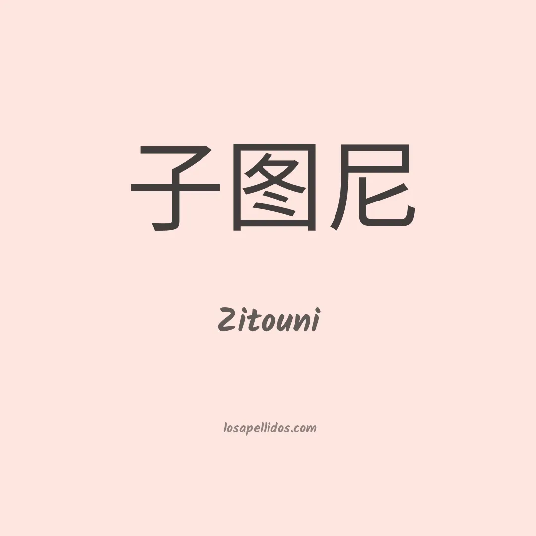 Zitouni en chino