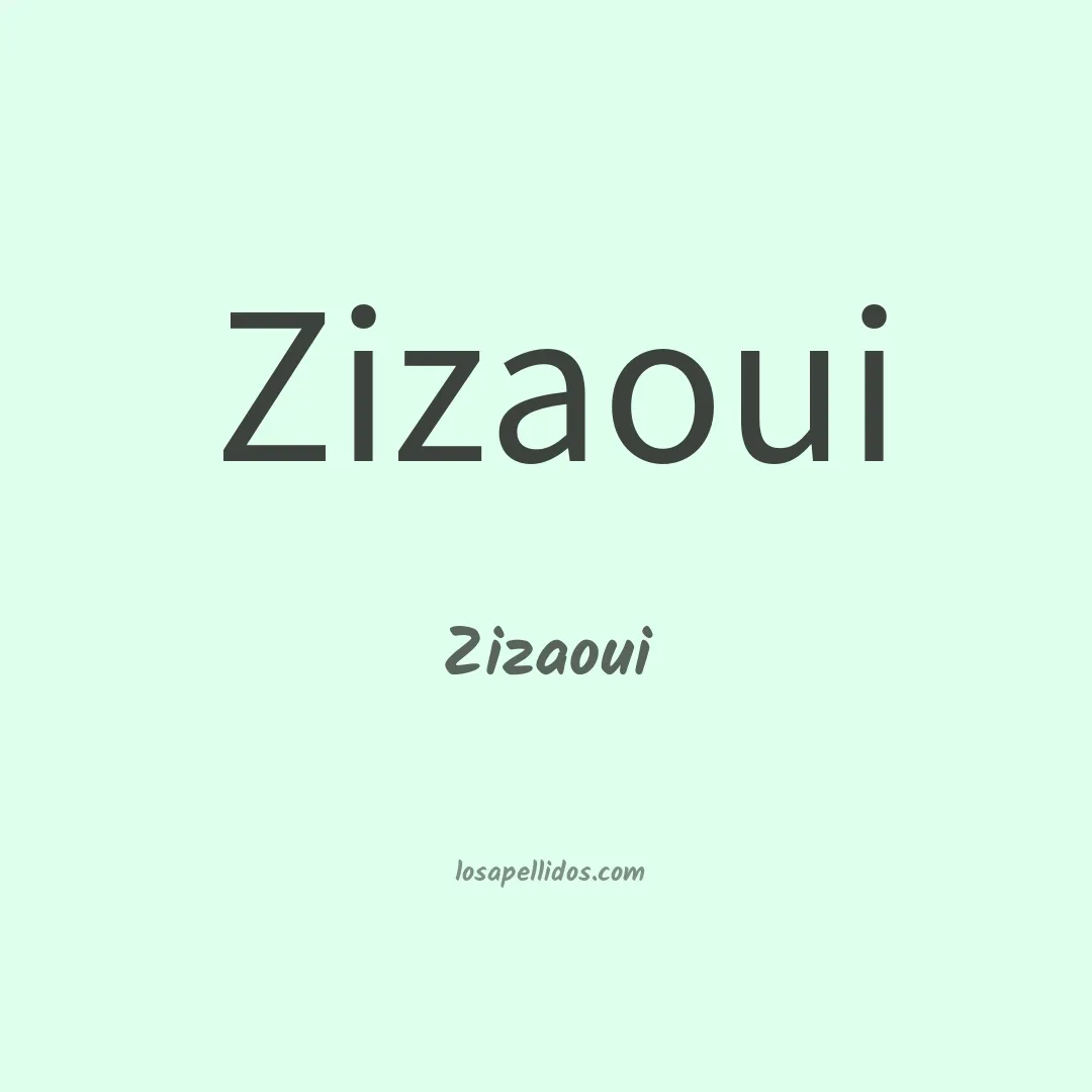 Zizaoui en chino