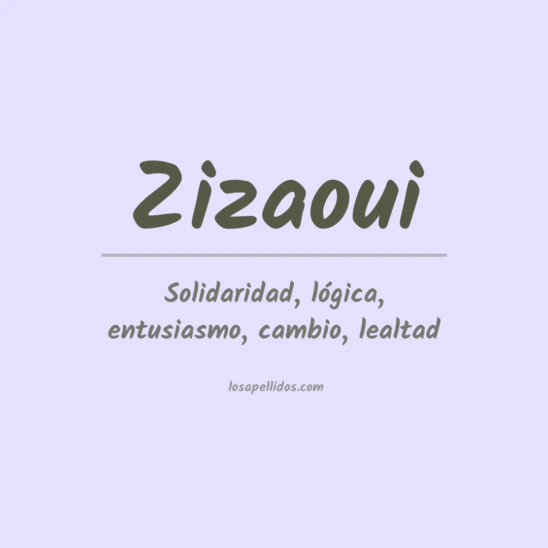 Apellido Zizaoui