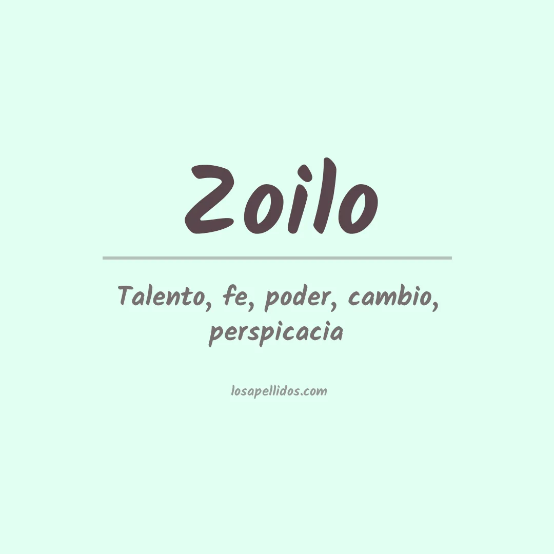 Significado del Apellido Zoilo