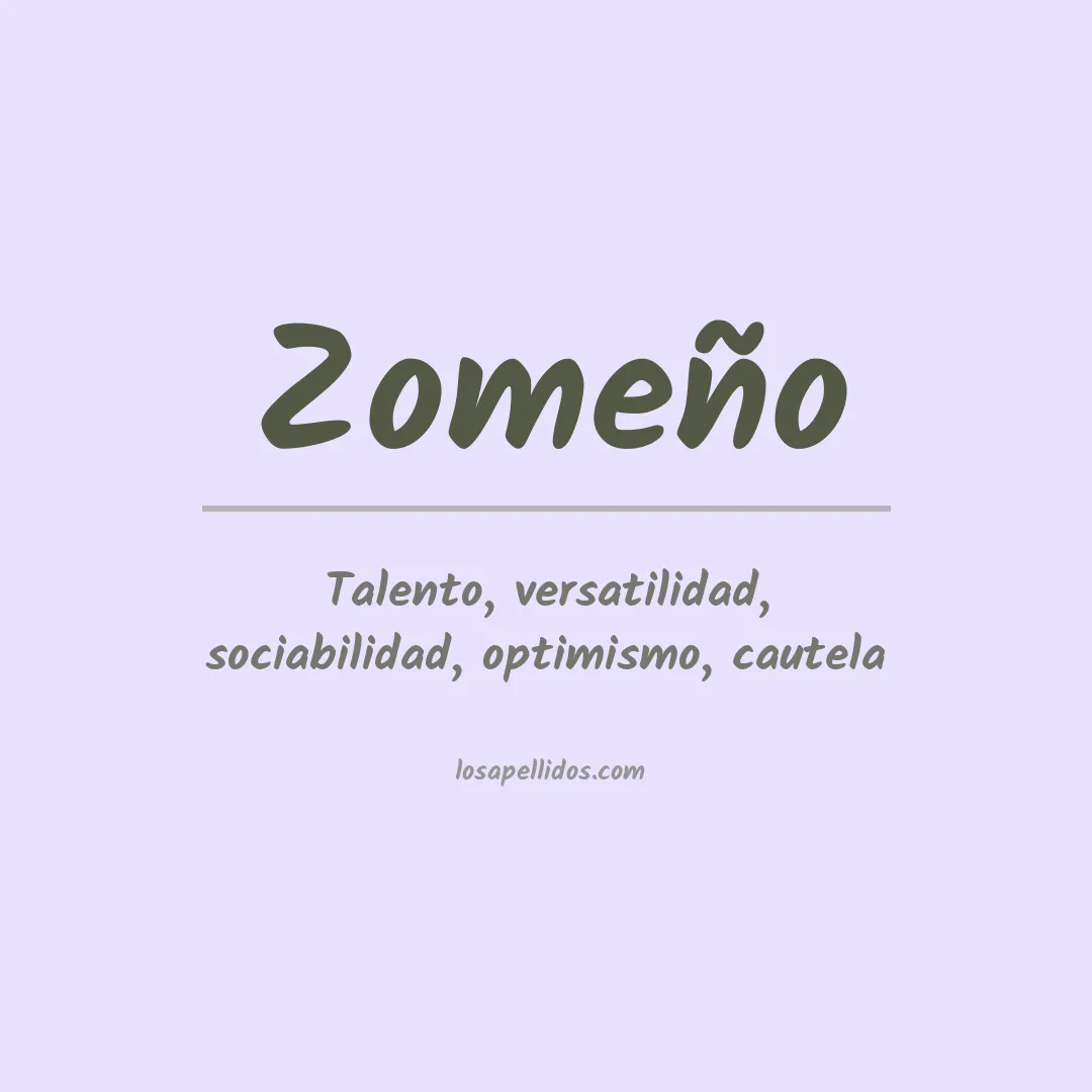 Apellido Zomeño