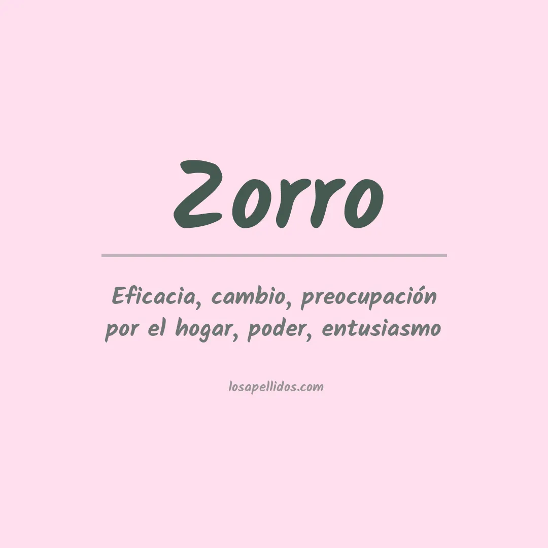 Apellido Zorro
