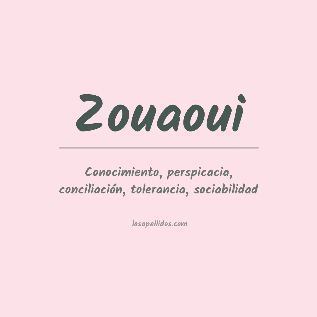 Apellido Zouaoui