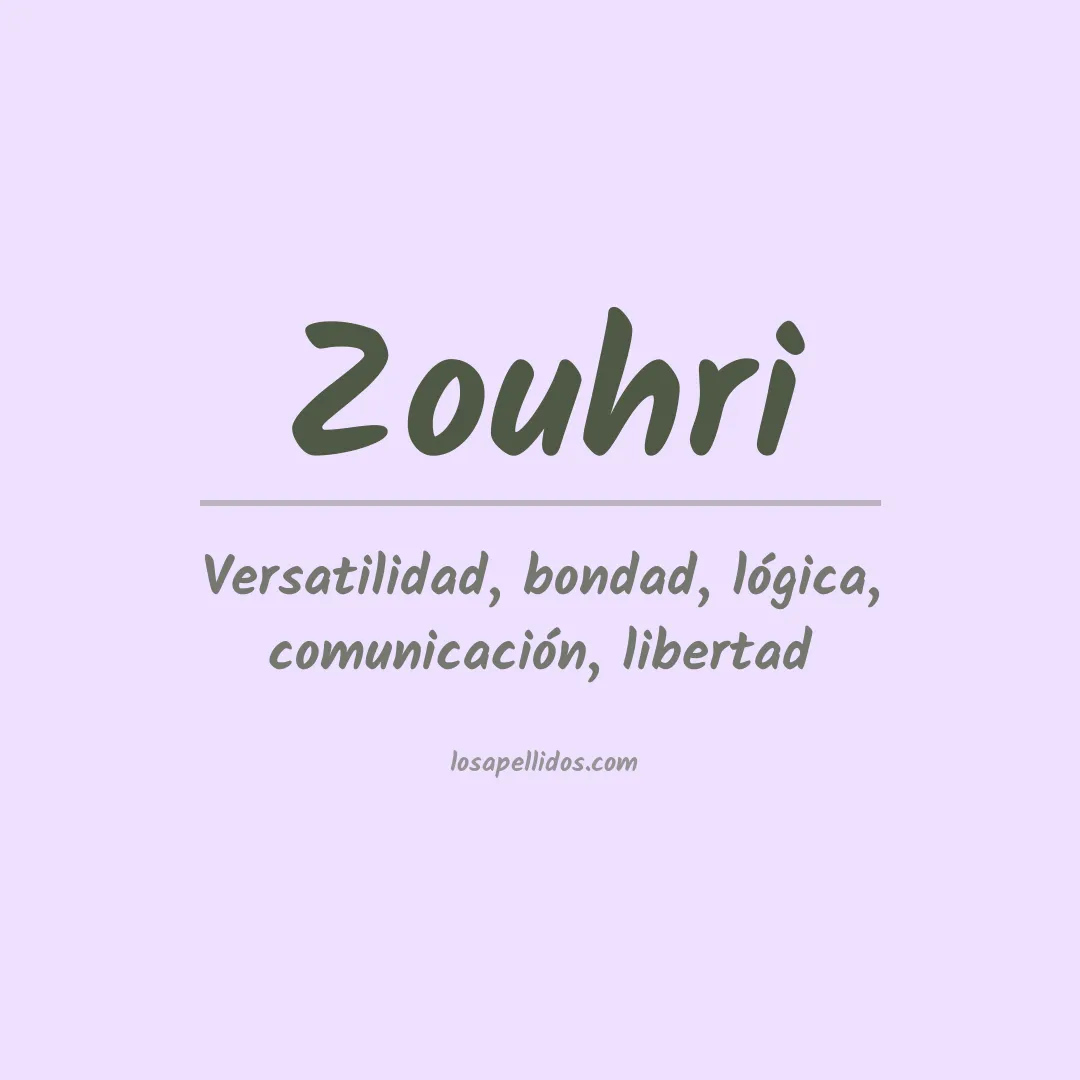 Apellido Zouhri