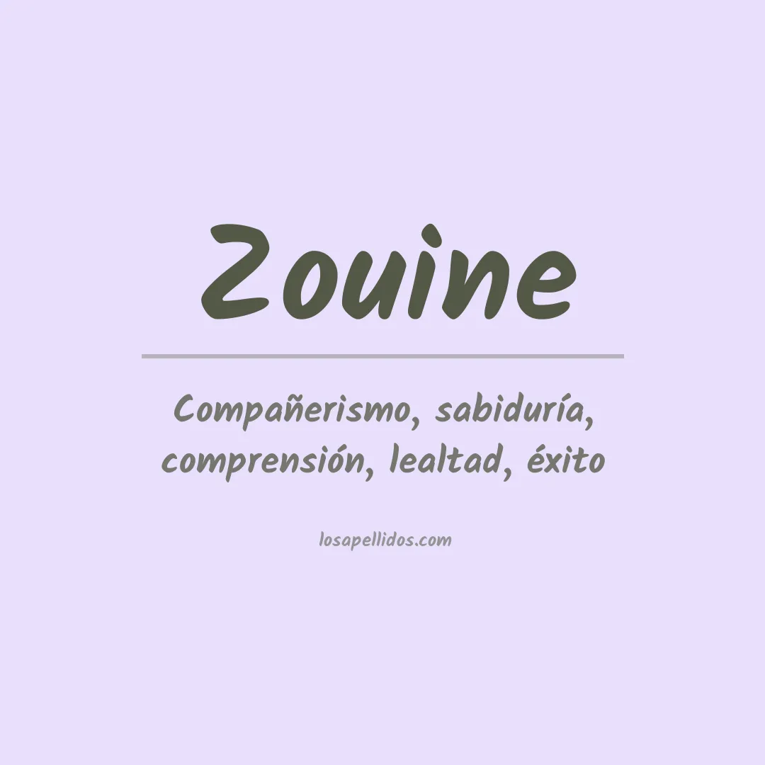 Apellido Zouine