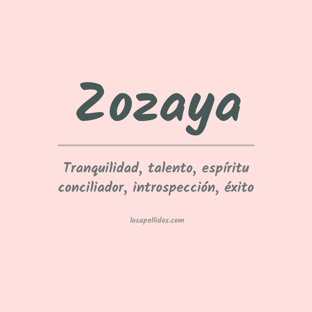 Apellido Zozaya