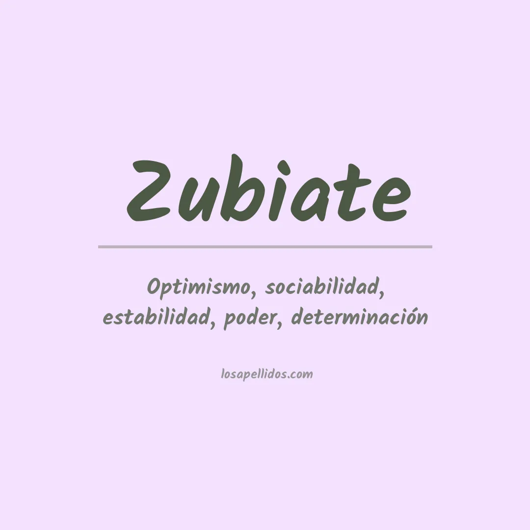 Apellido Zubiate