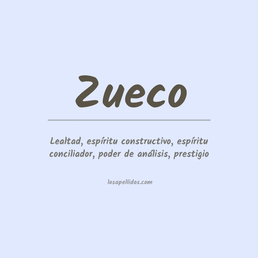 Significado del Apellido Zueco