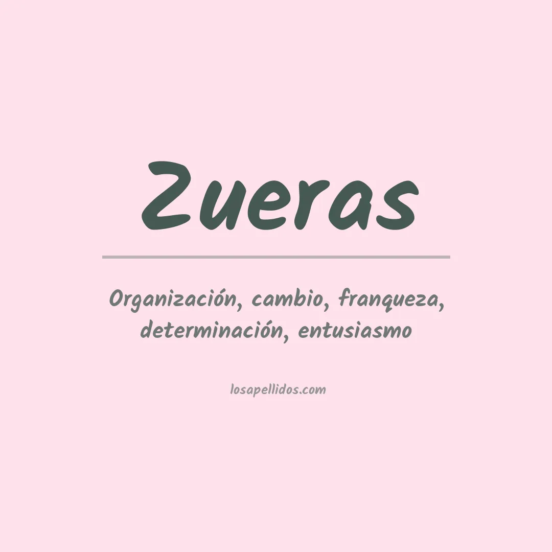 Significado del Apellido Zueras