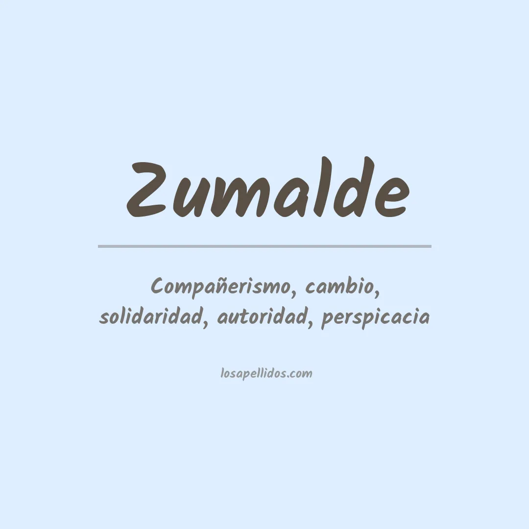 Significado del Apellido Zumalde