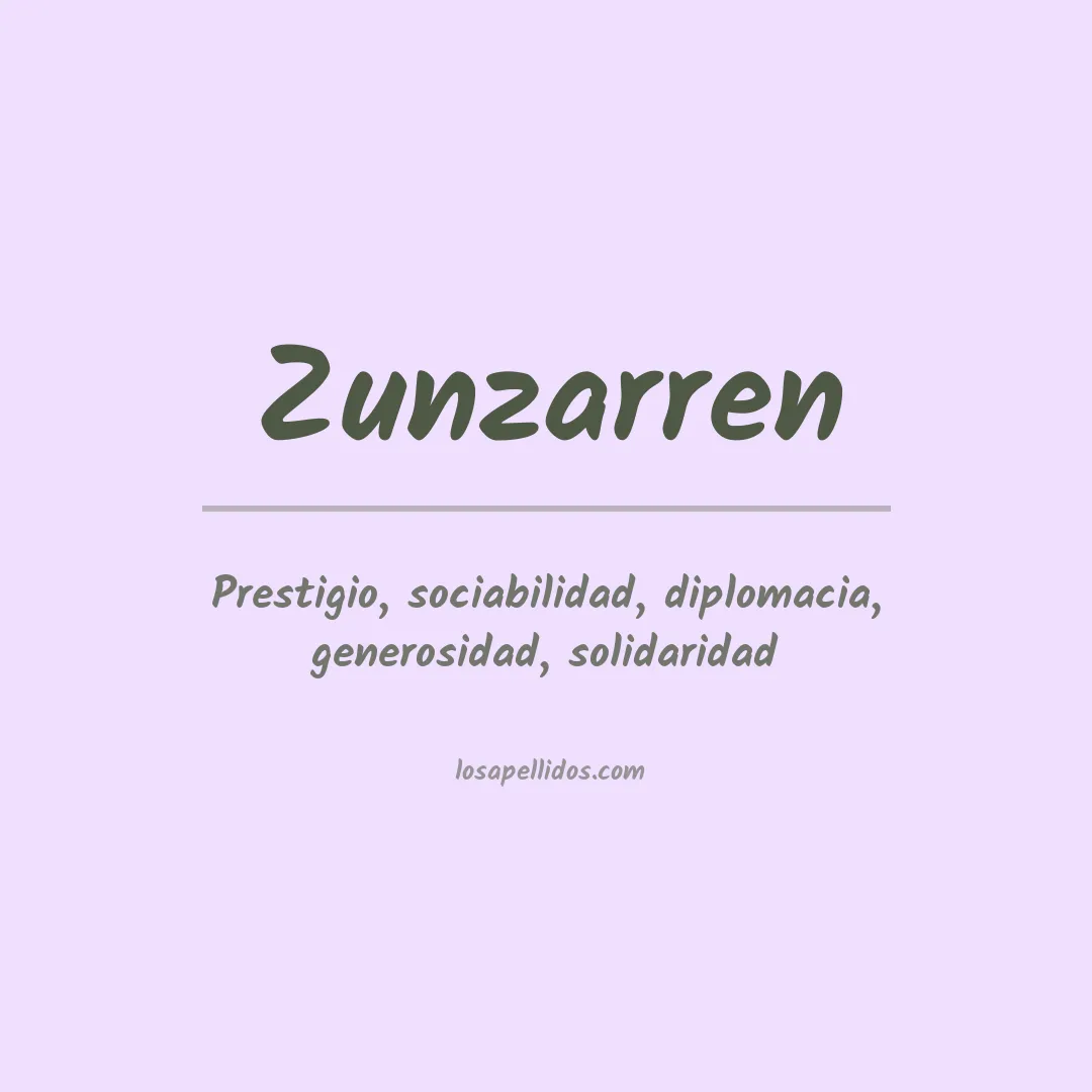 Apellido Zunzarren